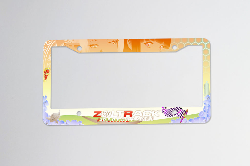 Custom license plate frame